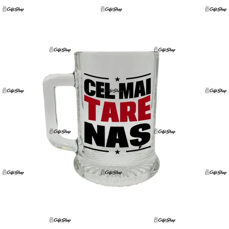 Cel mai tare nas, halba cu mesaj